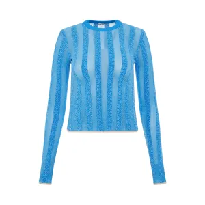 Anagram Devore Viscose Sweater in Light Blue