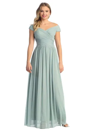 Cindy Collection 1600 Sage A Line Dress