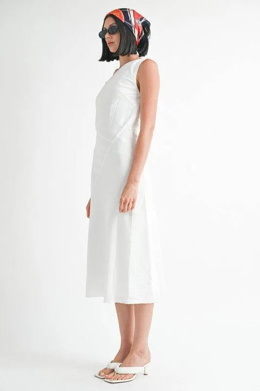 Emory Park One Shoulder Mid Linen Dress