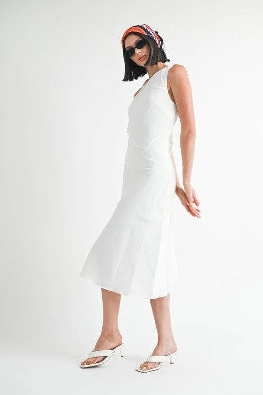 Emory Park One Shoulder Mid Linen Dress