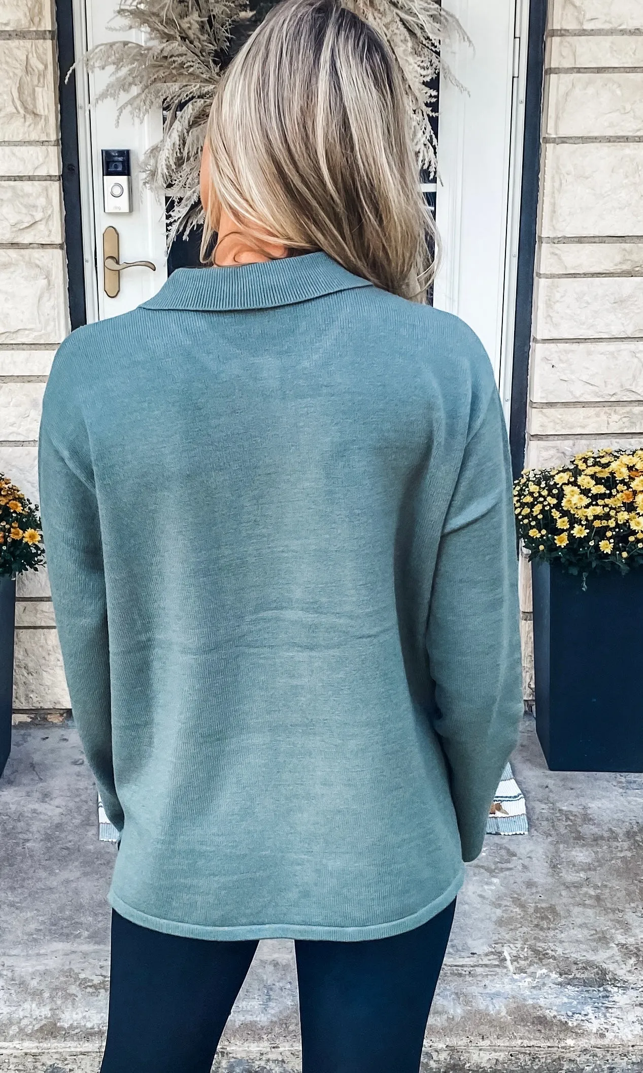 Gray Green Sweater