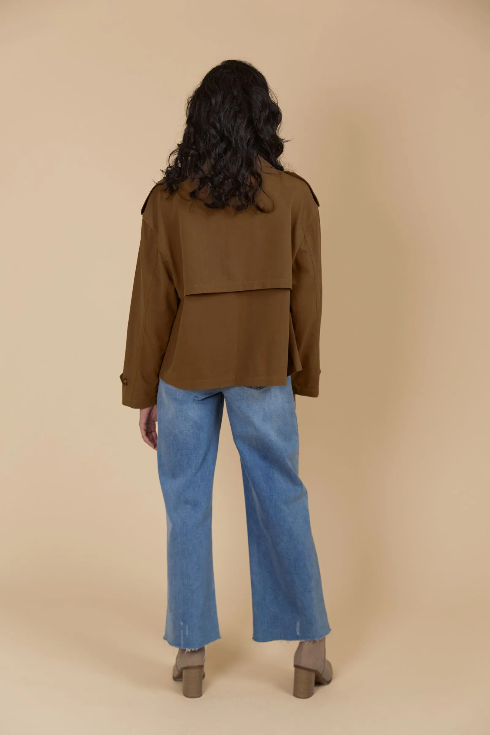 Isle of Mine Freya Crop Trench Toffee