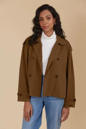Isle of Mine Freya Crop Trench Toffee