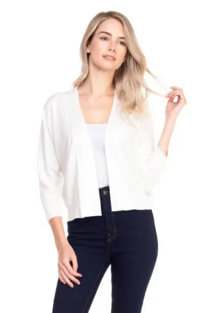 Ivory 3/4 Sleeve Cardigan