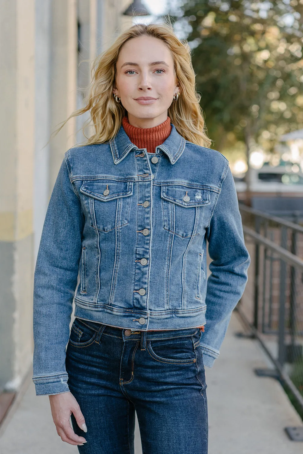 Jana Classic Vintage Wash Denim Jacket