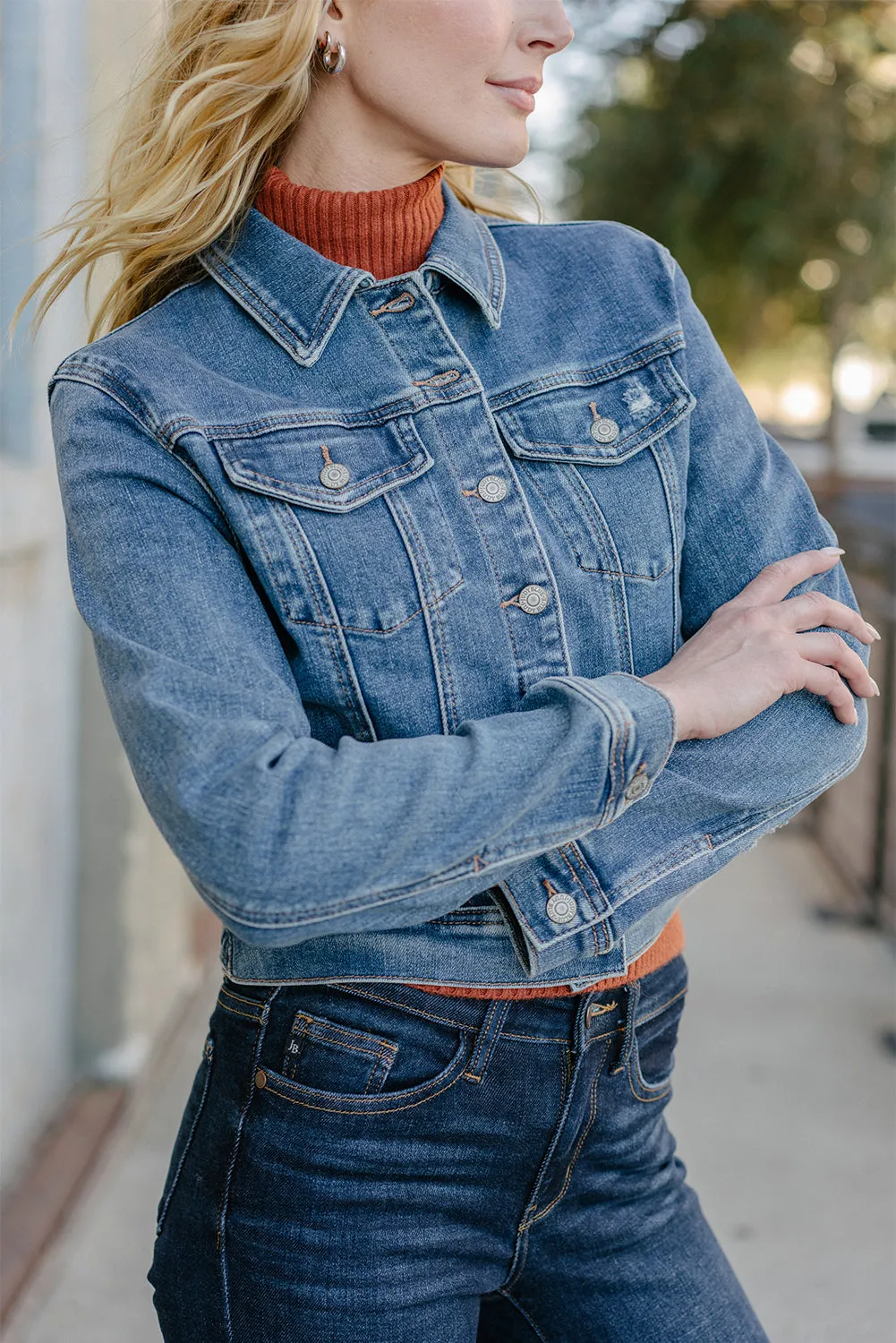 Jana Classic Vintage Wash Denim Jacket