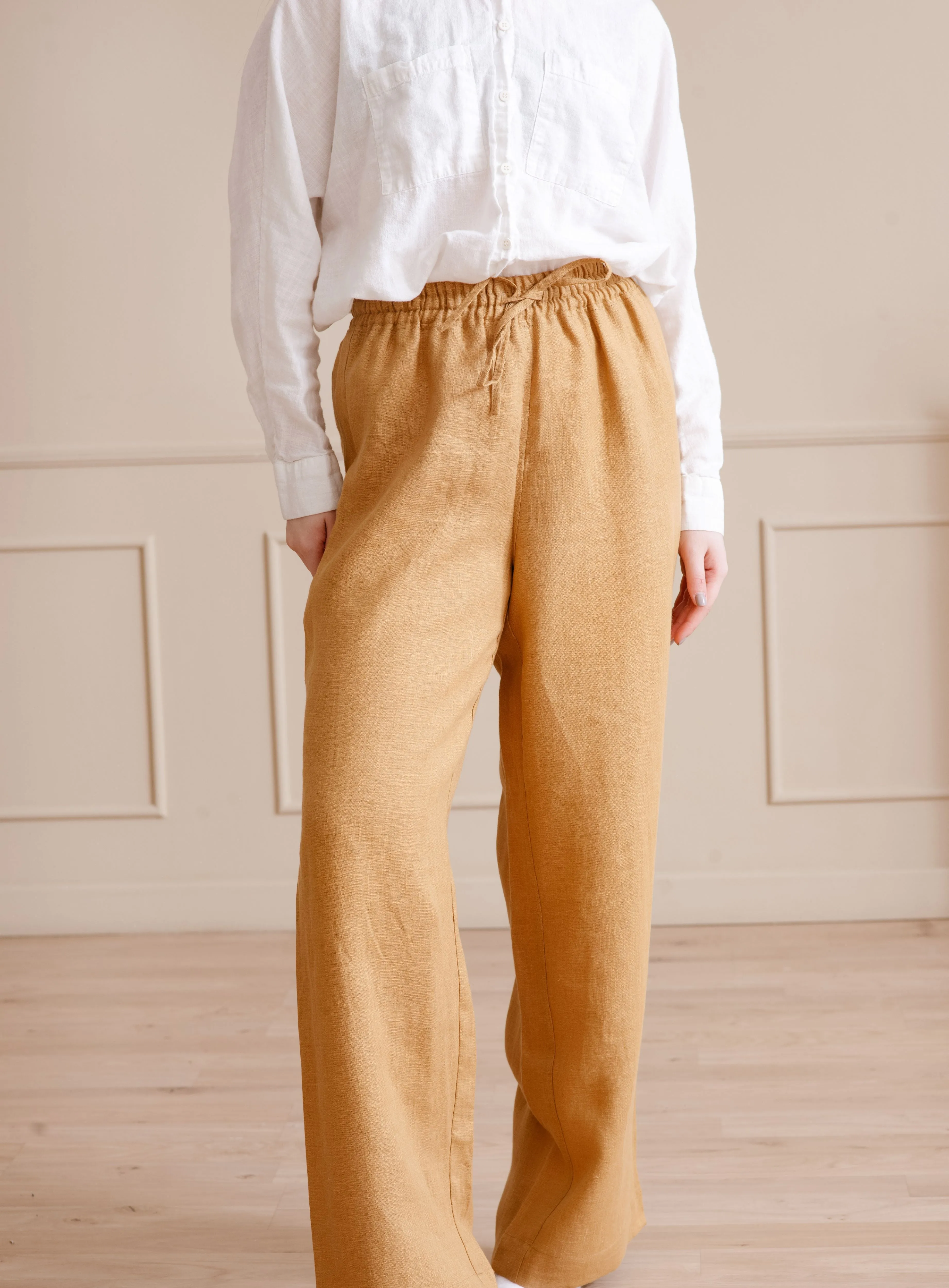 Lightweight linen pants