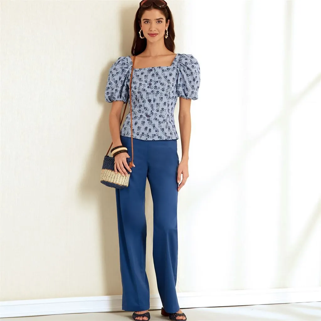 New Look Sewing Pattern N6678 Misses' Top and Trousers